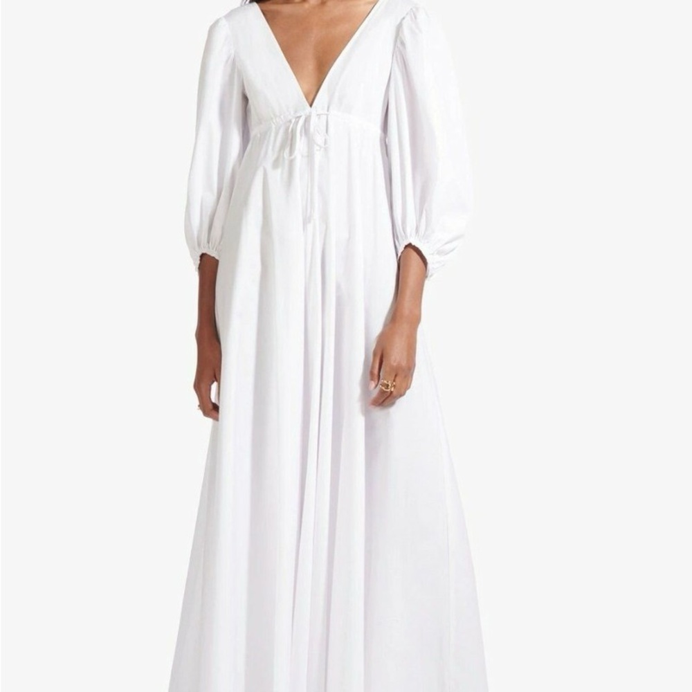 STAUD Amaretti White Maxi Dress